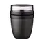 Mepal Lunchpot - 500 + 200 ml - Yoghurt en Muesli beker to go - Geschikt voor vriezer, magnetron en vaatwasser - Ellipse - Nordic black
